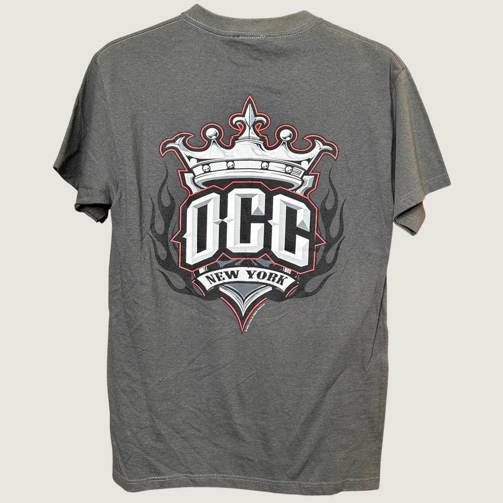 Vintage 2003 Orange County Choppers OCC T-Shirt Mens Medium Grey New York Flame